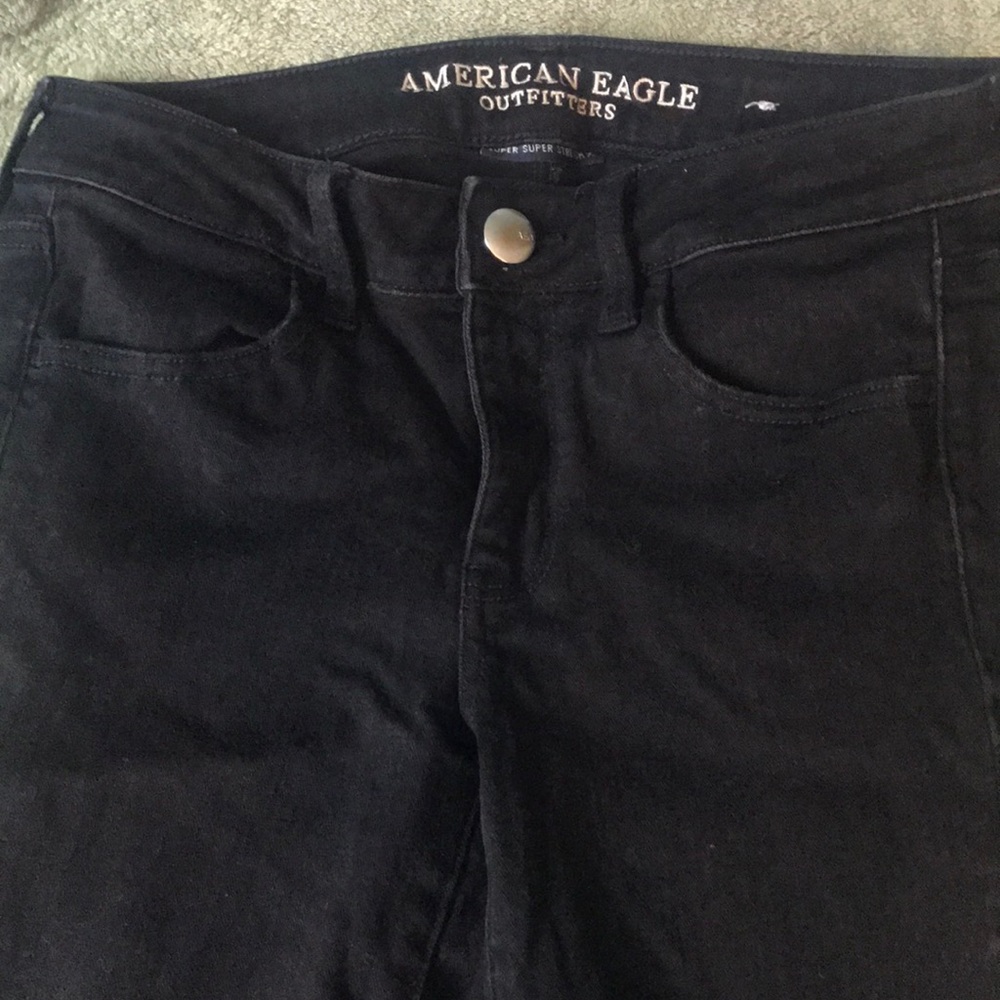 American eagle black super super stretch jeans